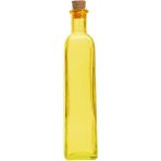 Mediterian Köşeli 400cc Sarı Yağ Şişesi, şık ve kullanışlı mutfak gereci - Ahşap - 1 lt