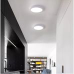 Mediterian Modern 18W LED avize, buz beyazı, tavan ve plafonyer, şık ve enerji tasarruflu - Ahşap