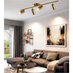 Mediterian Modern beyaz ışık spot avize, şık tasarım, metal malzeme, GU10 duy, 4'lü set - Ahşap