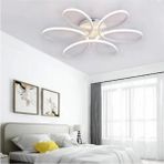 Mediterian Modern beyaz LED plafonyer, şık tasarım, metal materyal, 55x55 boyut - 1 - Ahşap
