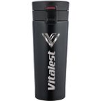 Mediterian Paslanmaz Çelik 350 ml Siyah Metal Shaker, Sağlam ve Şık Tasarım - Beyaz