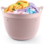 Mediterian Pembe 30L Damla Desenli Çok Amaçlı Sepet, Plastik, Şık ve Hafif Tasarım - Acorn