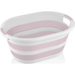 Mediterian Pembe Katlanabilir Silikon Sepet, 25 L, Akordiyon Tasarım, Hafif ve Pratik Kullanım - Acorn