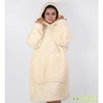 Mediterian Rahat ve sıcak tutan peluş polar giyilebilir battaniye pijama, konforlu anlar için ideal