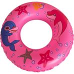 Mediterian Renkli 50cm Şişme Yüzme Simidi, Deniz ve Havuz için Güvenli Eğlence, 3+ Yaş - 0 - 3 Yaş - Açık Pembe