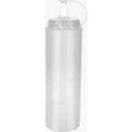 Mediterian Şeffaf 1000 ml plastik yağ ve sos şişesi, beyaz kapak, 660 ml, tek parça - Ahşap - 1 lt