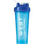 Mediterian Şeffaf 650 ml Plastik Protein Shake Kabı, Spor ve Günlük Kullanım İçin Mavi Renk - Açık Mavi