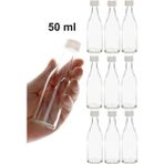 Mediterian Şeffaf 9'lu 50 ml Cam Sosluk Seti, Sızdırmaz Kapaklı, Pratik ve Renkli Kullanım - 1 lt