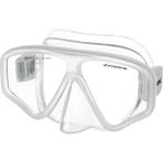 Mediterian Şeffaf Renkli X-Frame Maske, Rahat ve Şık Tasarım, Beyaz Renk, İtalya Menşei - Seçenek 1 - 10 Yaş