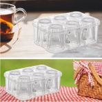 Mediterian Şeffaf su bardağı ve kupa taşıma saklama kabı, turuncu renk, dayanıklı plastik - 100 ml