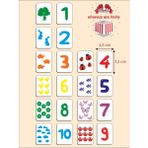 Mediterian Sevimli Ahşap Sayılar ve Eşleştirme Kartları, Eğitici Oyun, 20’li Paket, 3-4 Yaş - 01P-Pembe