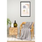 Mediterian Şık antrasit battaniye 130x170 cm, yumuşak ve rahat polyester materyal
