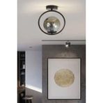 Mediterian Şık Füme Camlı Tekli Globe Avize, Giriş ve Koridor Dekorasyonu İçin Ideal 23x23 - 1 - Ahşap