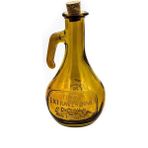 Mediterian Turuncu Kulplu 500cc Yağ Şişesi, Hafif ve Pratik Tasarım, Beyaz Renk - Ahşap - 500 ml