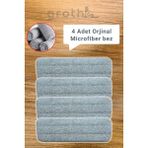 Mediterian Yıkama Kolay Mikrofiber Sprey Mop Yedek Bezleri, 4'lü, Su Hazneli, Renkli, Makinede Yıkanabilir - Gri - Seçenek 1