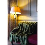 Mediterian Yumuşak ve şık 130x170 cm haki polyester TV battaniyesi, kırışmaya dayanıklı