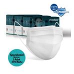 Medizer 3 Katlı Spunbond Kumaş 150 Adet Burun Telli Beyaz Full Ultrasonik Cerrahi Ağız Maskesi