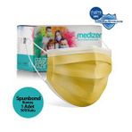 Medizer 3 Katlı Spunbond Kumaş 50 Adet Burun Telli Sarı Full Ultrasonik Cerrahi Ağız Maskesi