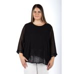 MEDOL GİYİM Kadın Büyük Beden Payet Detaylı Şifon Abiye bluz 25094
