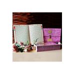 Medrese Kitab Evi 30 Cüz Nubuk Kaplama Özel Taşıma Çantalı Cami Boy Kuranı Kerim -lila (3.415 GR 25X37X7 CM)