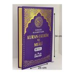 Medrese Kitab Evi Kuranı Kerim Türkçe Meali Cami Boy 25x34 Mealli Kuran Mor Telefonda Sesli Dinleme Diyanet Mühürlü