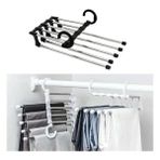 Medu Shop Hareketli Dolap Içi Pantolon Kravat Şal Askı Sistemi Düzenleyici Katmanlı Askılık Organizer - Renkli