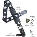 Medusa Omuz Yastıklı Gitar Askısı Strap Lock Pena Kılıfı Hediyeli Sırıus Model