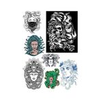 Medusa Sticker Set-1 7 Parça Telefon, Tablet, Defter, Laptop Sticker