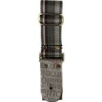 Medusa Striped Gray Deri Uçlu Gitar Askısı