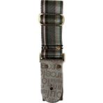 Medusa Striped Gray Deri Uçlu Gitar Askısı