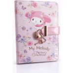 Medy Store Hello Kitty ve Arkadaşları Mini Kilitli Hatıra Defteri | A6 | 96 Yaprak | Anahtarlı Günlük - Pudra Pembe