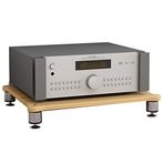 Medya Standı, Ayaklar 1 katmanlı HIFI Ses Kabini Ses Kabini Video Ekipmanı Rafı Amortisör Standı TV için Eğlence Merkezi (Renk: Kahverengi, Boyut: 60 * 48 * 8 cm)