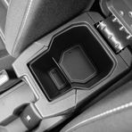 MEDZUK 【3 renk】 Dacia Sandero 3 ile uyumlu | Sandero Stepway 3 2020-2023 2024 araç orta konsolu tepsi kolçak düzenleyici aksesuar saklama kutusu kaymaz mat (siyah)