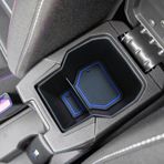 MEDZUK【3 Renk】Dacia Sandero 3 ile Uyumlu | Sandero Stepway 3 2020-2023 2024 Araba Orta Konsol Tepsi Kolçakları Düzenleyici Kaymaz Paspaslı Aksesuarlar için Saklama Kutusu (Mavi)