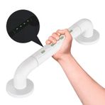 MEEQIAO 38 cm floresanlı duş tutacağı, naylon ve paslanmaz çelik, banyo ve duş, WC kaymaz, yaşlılar, hamileler, çocuklar, engelliler için güvenli küvet kulpu