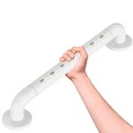 MEEQIAO Floresanslı duş tutacağı, 48 cm, tırabzan naylon ve paslanmaz çelik, banyo ve duş WC kaymaz, yaşlılar, hamileler, çocuklar, engelliler için güvenli küvet kulpu