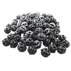 MEETOOT Bio Balls 100 adet siyah 16 mm biyolojik toplar, filtre ortamı, sünger akvaryum filtresi, medya tankı, hava pompası, temiz balık tankı, gölet süngeri medya için biyo toplar
