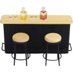 Meetsue 1/12 Ölçekli Dollhouse Bar Dolap Masası Dışkı Likör Şarap Şişesi Ups Mutfak Seti C C (Yurt Dışından)
