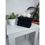 Mef Collection Siyah Kuaför Havlusu 3'lü Set 50x90 | Berber ve Sporcu Baş Havlusu | Hızlı Kurur - 50 x 90 cm