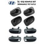MEF Hyundai Accent Yumurta Kasa Dış ve İç Kapı Kolu Takımı 1994-1999 Arası Komple Set