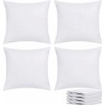 Mefaks Tekstil 4 Adet Fermuarlı Kırlent Iç Astarı - Kırlent Içi Yastık Kılıfı Astarı 50X50 cm - 50 x 50 cm - Beyaz