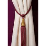 Mefaks Tekstil Mefaks Kafes Lale Model Perde Bağı Braçol Tek Adet Barok Sarkıtlı Bordo - Renk