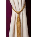 Mefaks Tekstil Mefaks Kafes Lale Model Perde Bağı Braçol Tek Adet Barok Sarkıtlı Gold - Renk