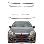 MEFAUTO Fiat Linea Yeni Modellere Uyumlu Krom Ön Tampon Panjur Çıta Takımı 6 Parça