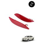 MEFAUTO Renault Fluence Uyumlu Sağ Sol Arka Tampon Reflektörü Takım