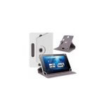 MEfty Universal Dönerli Tablet Kılıfı Beyaz Huawei MatePad T10S64 GB / 4 GB ile uyumlu