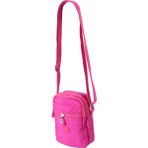 Mega Bag M 227 Mega Bag Krinkıl Kumaş Unisex Küçük Omuz Çantası, Telefonluk - 13x19x6 - Pembe