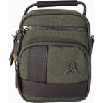 Mega Bag M 413 Mega Bag Erkek Omuz Askılı Portföy Çanta, El Çantası - Yeşil - Kahve