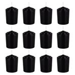 Mega Candles 12 adet Kokusuz Siyah Adak Mum, Elle Dökülen Mum Mumları 15 Saat 1.5 İnç x 5.25 İnç, Ev Dekoru, Düğün Resepsiyonları, Bebek Duşları, Doğum Günleri, Kutlamalar, Parti Hediyeleri ve Daha