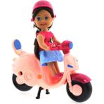 Mega Cute Doll Mini Bebek ve Pembe Vespa - Renkli